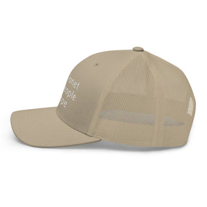 Structured Mesh-Back Cap with Six Words