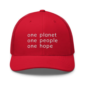 Structured Mesh-Back Cap with Six Words