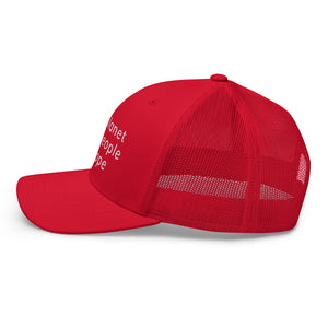 Structured Mesh-Back Cap with Six Words