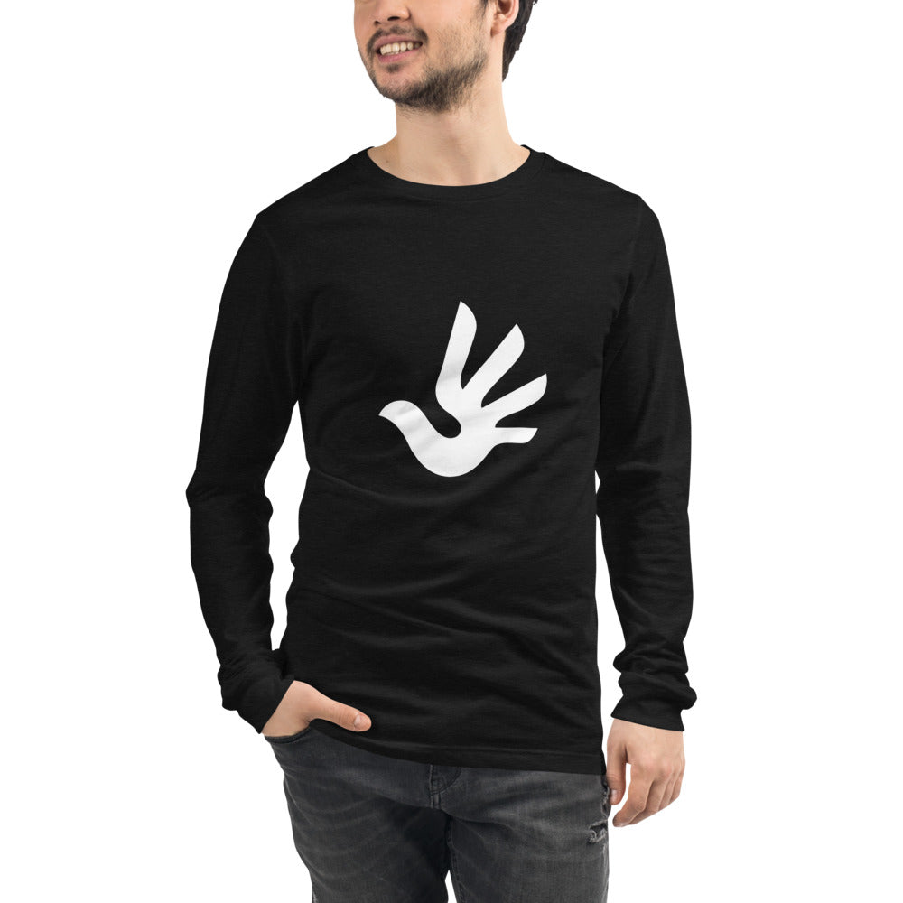 Unisex Long Sleeve Tee with Human Rights Symbol