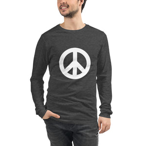 Unisex Long Sleeve Tee with Peace Symbol