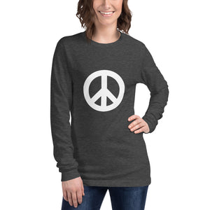 Unisex Long Sleeve Tee with Peace Symbol