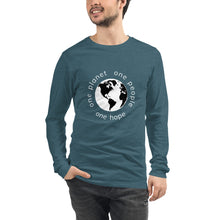 Load image into Gallery viewer, Unisex Long Sleeve Tee with Earth and Globe Tagline
