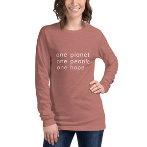 Unisex Long Sleeve Tee with Six Words