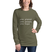 Load image into Gallery viewer, Unisex Long Sleeve Tee with Six Words
