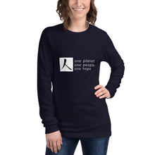 Load image into Gallery viewer, Unisex Long Sleeve Tee with Box Logo and Tagline
