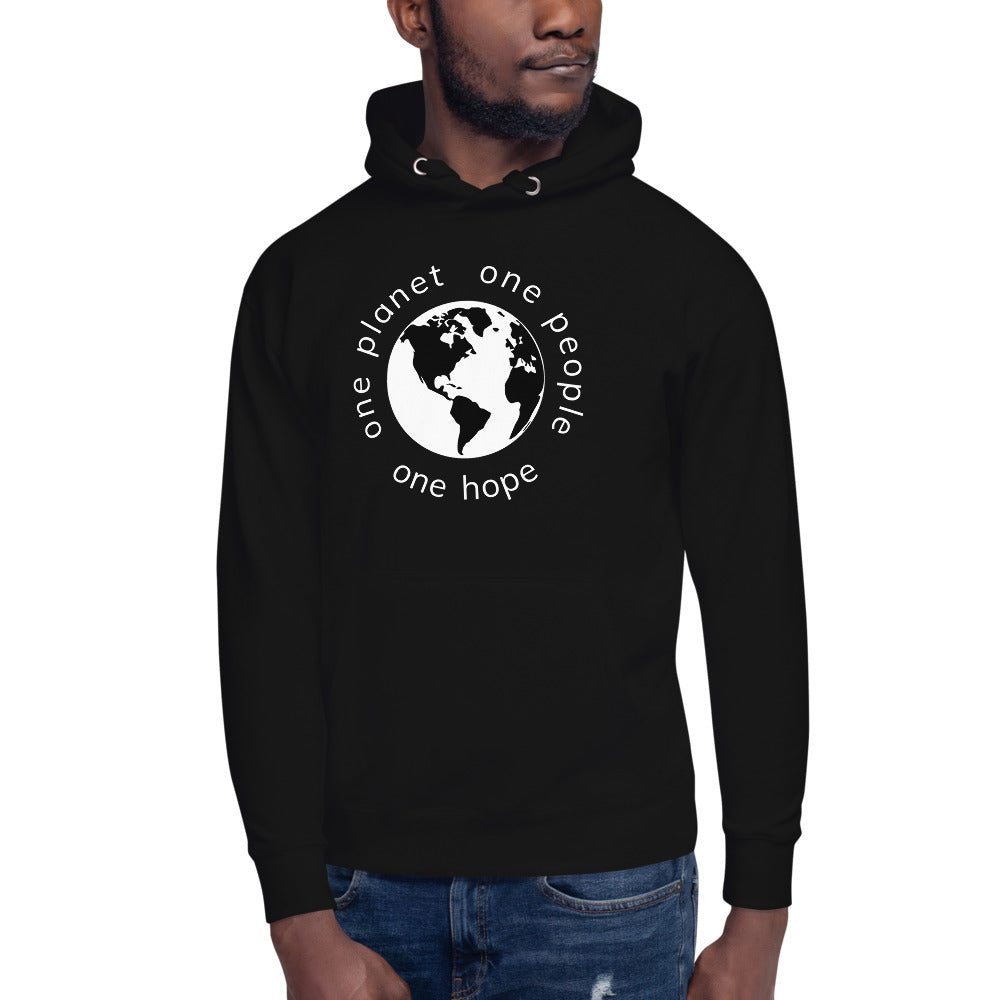 Unisex Hoodie with Earth and Globe Tagline