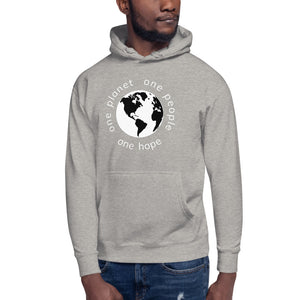 Unisex Hoodie with Earth and Globe Tagline