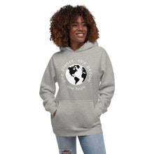 Load image into Gallery viewer, Unisex Hoodie with Earth and Globe Tagline
