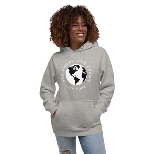 Unisex Hoodie with Earth and Globe Tagline