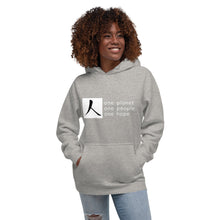 Load image into Gallery viewer, Unisex Hoodie with Box Logo and Tagline
