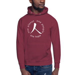 Unisex Hoodie with Humankind Symbol and Globe Tagline