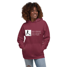 Load image into Gallery viewer, Unisex Hoodie with Box Logo and Tagline
