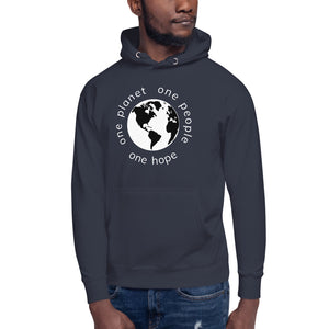 Unisex Hoodie with Earth and Globe Tagline