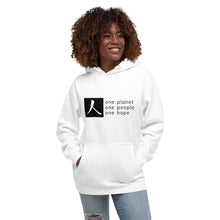 Load image into Gallery viewer, Unisex Hoodie with Box Logo and Tagline
