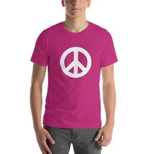 Short-Sleeve T-Shirt with Peace Symbol