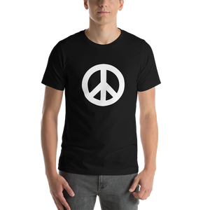 Short-Sleeve T-Shirt with Peace Symbol