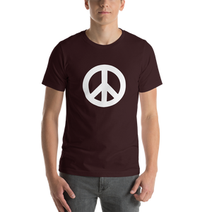 Short-Sleeve T-Shirt with Peace Symbol