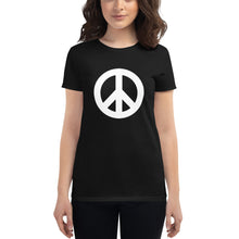 Load image into Gallery viewer, Women&#39;s short sleeve T-shirt with Peace Symbol
