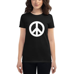 Women's short sleeve T-shirt with Peace Symbol