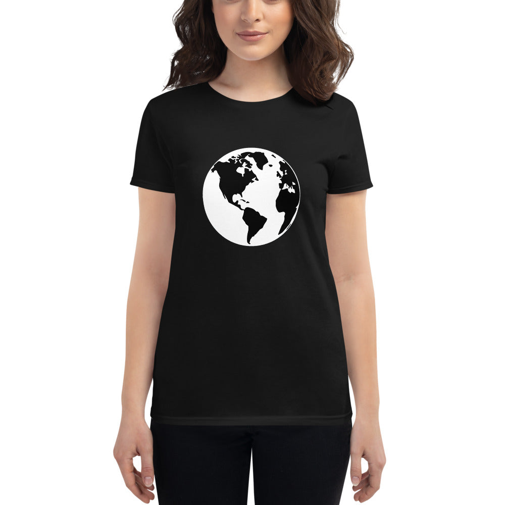 Women's short sleeve T-shirt with Earth