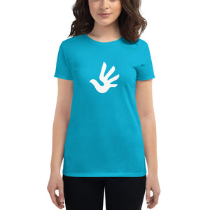 Women's short sleeve T-shirt with Human Rights Symbol