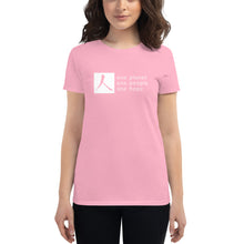 Load image into Gallery viewer, Women&#39;s short sleeve T-shirt with Box Logo and Tagline
