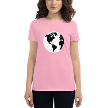 Load image into Gallery viewer, Women&#39;s short sleeve T-shirt with Earth
