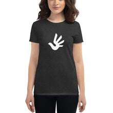 Load image into Gallery viewer, Women&#39;s short sleeve T-shirt with Human Rights Symbol

