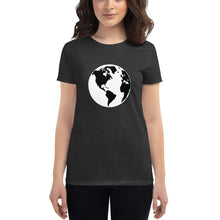 Load image into Gallery viewer, Women&#39;s short sleeve T-shirt with Earth
