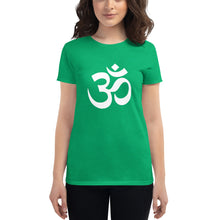 Load image into Gallery viewer, Women&#39;s short sleeve T-shirt with Om Symbol
