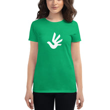 Load image into Gallery viewer, Women&#39;s short sleeve T-shirt with Human Rights Symbol
