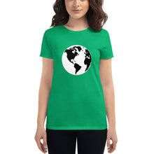 Load image into Gallery viewer, Women&#39;s short sleeve T-shirt with Earth
