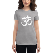 Load image into Gallery viewer, Women&#39;s short sleeve T-shirt with Om Symbol
