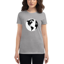 Load image into Gallery viewer, Women&#39;s short sleeve T-shirt with Earth
