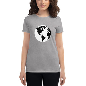 Women's short sleeve T-shirt with Earth