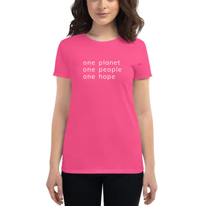 Women's short sleeve T-shirt with Six Words