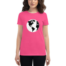 Load image into Gallery viewer, Women&#39;s short sleeve T-shirt with Earth
