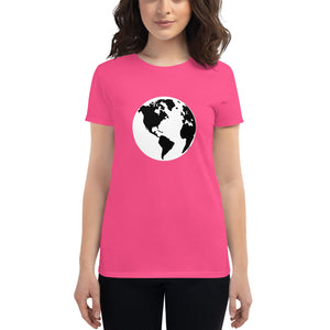 Women's short sleeve T-shirt with Earth