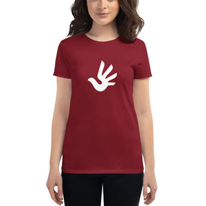 Women's short sleeve T-shirt with Human Rights Symbol