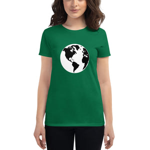 Women's short sleeve T-shirt with Earth