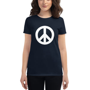 Women's short sleeve T-shirt with Peace Symbol