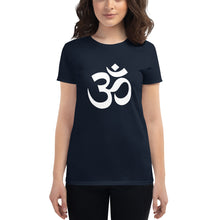 Load image into Gallery viewer, Women&#39;s short sleeve T-shirt with Om Symbol
