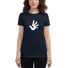 Load image into Gallery viewer, Women&#39;s short sleeve T-shirt with Human Rights Symbol
