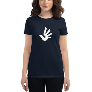 Women's short sleeve T-shirt with Human Rights Symbol