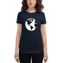 Load image into Gallery viewer, Women&#39;s short sleeve T-shirt with Earth
