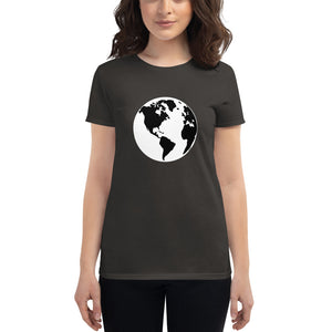 Women's short sleeve T-shirt with Earth