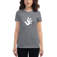 Load image into Gallery viewer, Women&#39;s short sleeve T-shirt with Human Rights Symbol
