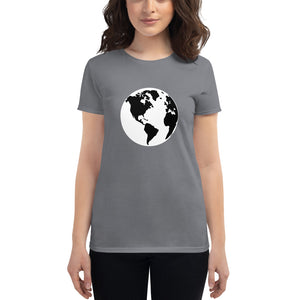 Women's short sleeve T-shirt with Earth