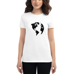 Women's short sleeve T-shirt with Earth